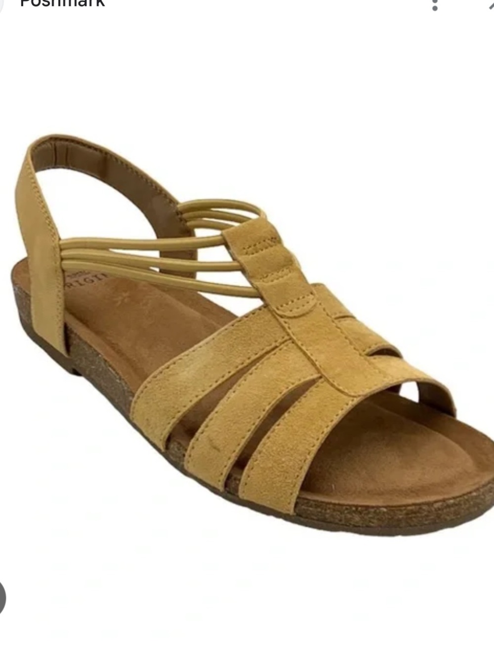 Earth Origins Laney Leather Sling Back Sandals Women 9 Slip On Bohemian Festival